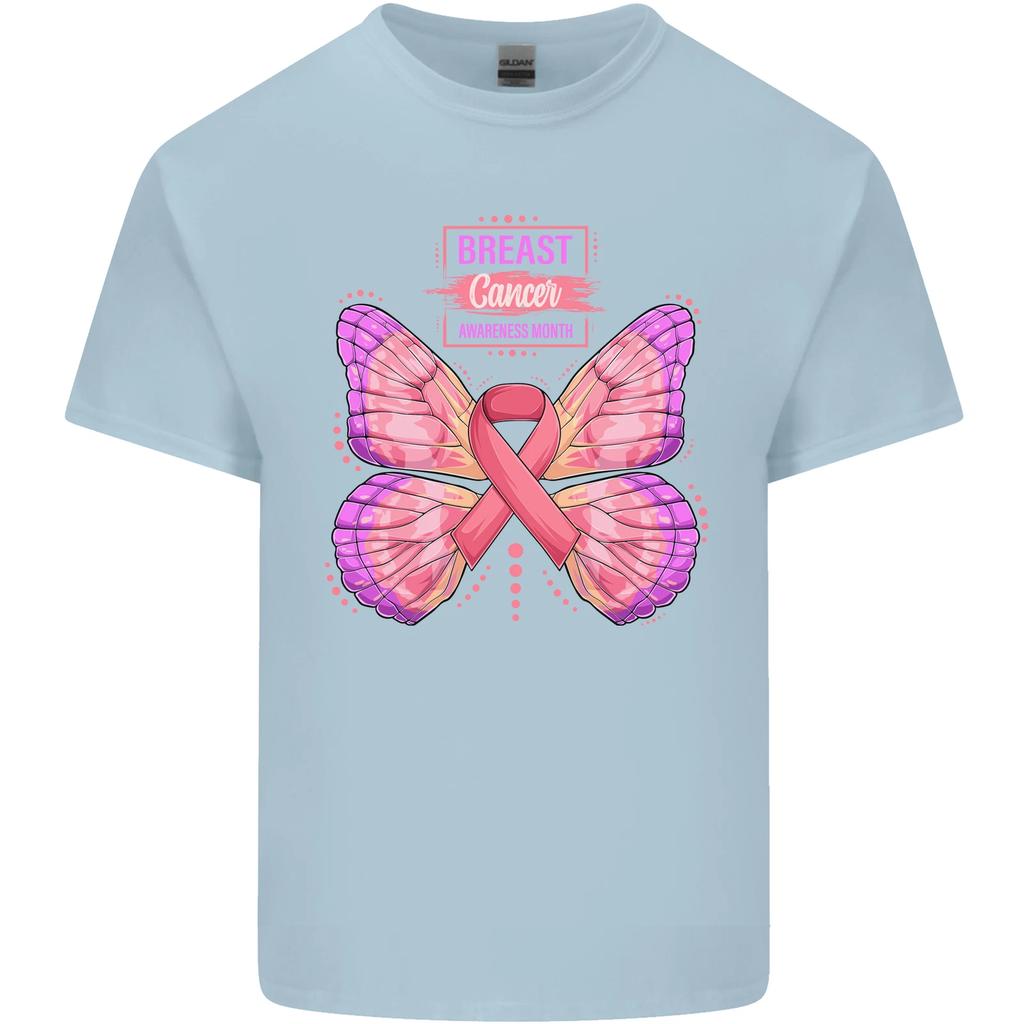 Breast Cancer Awareness Month Butterfly Kids T-Shirt Childrens
