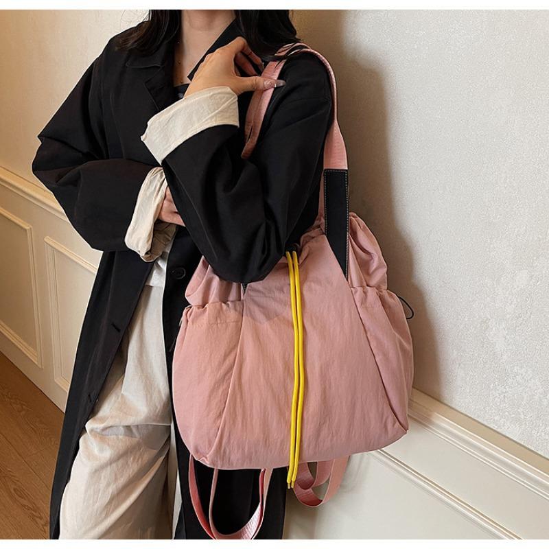 Canvas tote bag women's large-capacity new autumn and winter leisure shoulder commuter bag multi-functional backpack