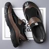 Mode 2025 Sommer Neue Designer Mesh Schuhe für Herren Atmungsaktive Business Casual Leder Sandalen Herrenmode Hallow Fahrschuhe Männlich