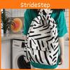 Zebra Stripes Lightweight Nylon Student Backpack With Internal Laptop Pocket For High School