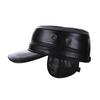 Men's Adjustable Sheepskin Leather Duckbill Cap - Warm Autumn/Winter Hat