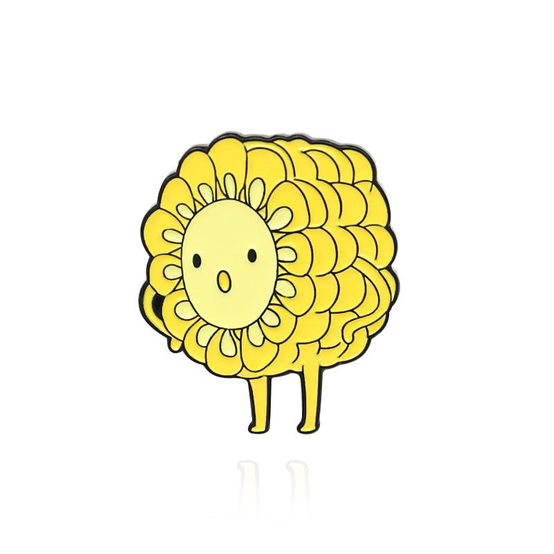 Cute Corn Doll Brooch - Dancing Face with Wiggle Butt Badge