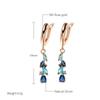 Vintage Temperament, Colorful Zircon Earrings, Women's Personalized and Fashionable Rose Gold Earrings