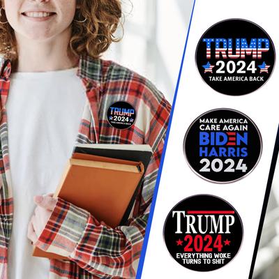 2024 President Brooch Pin Lapel Pin Republican Party Democratic Party President Election Slogan Political Badget