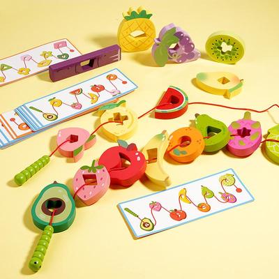 Fruit Skewers Bead Threading Caterpillar - Early Learning Toys for Kids