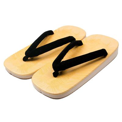 Kyoetsu Geta Sandals with Sponge and Heimilon Straps (M (26cm), Black)