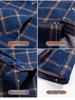 Men's Winter Fleece-Lined Plaid Shirt - Warm, Long-Sleeved Business Casual for Middle-Aged & Elderly, Plus Size Available