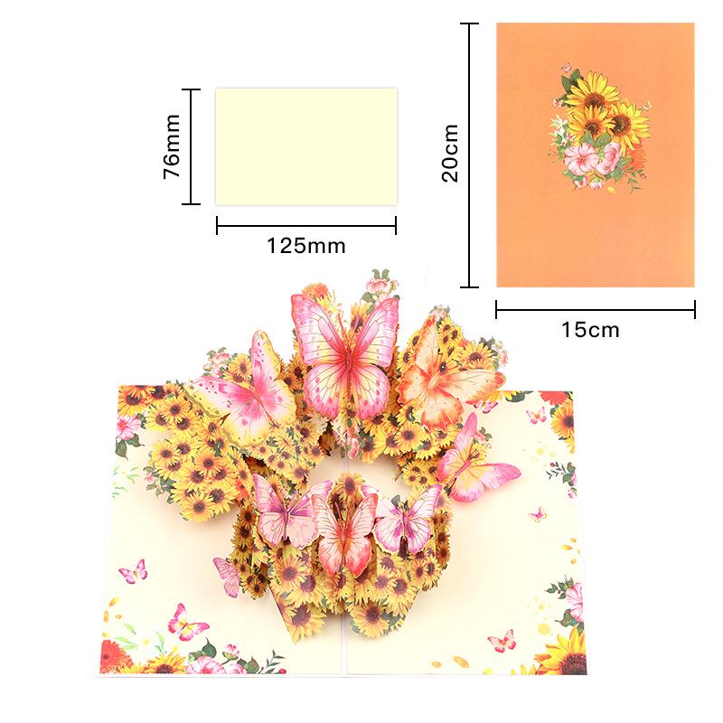 Popular 3D Handmade Christmas Bouquet Greeting Card