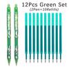 Large Capacity Ink Erasable Pen 6-color Push Gel Pen Set 0.5mm Transparent Colors Pen Office Writing Supplies Kawaii Stationery