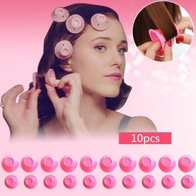 10Pcs Soft Silicone Spiral Rollers Mushroom Curlers DIY Magic Curler Hair Styling Tools