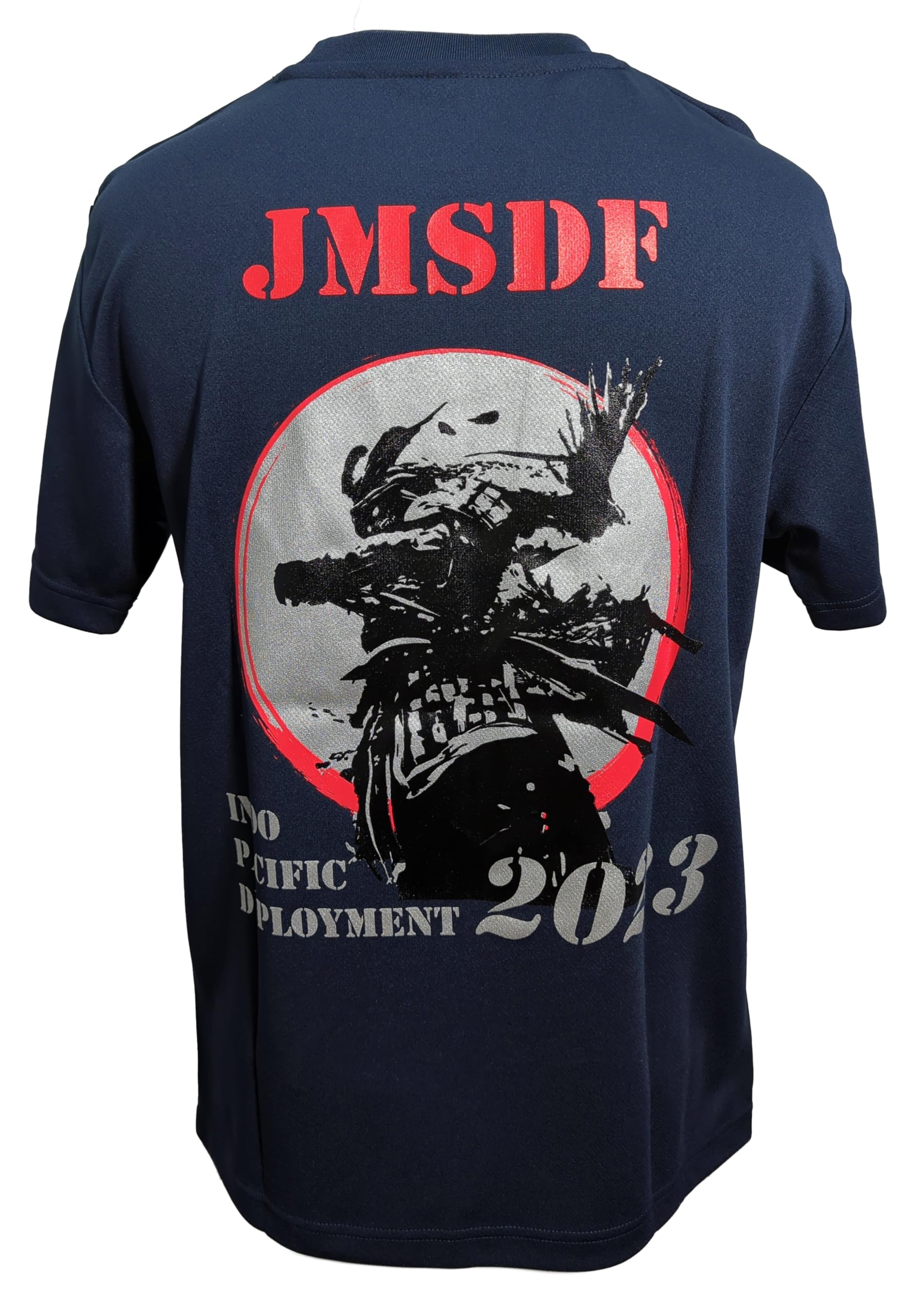 

Fuji Uniforms Commemorative T-Shirt (Musha IPD2023 Indo-Pacific Deployment, Fiscal Year 2023) by the Japan Maritime Self-Defense Force, Quick-Drying,