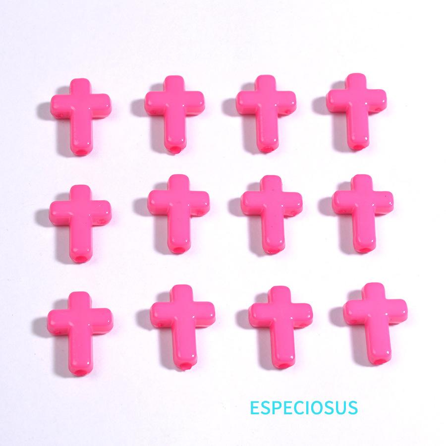 

Z17 100pcs New Cartoon Cross Acrylic Bead Fresh Charms Minimalist Bracelet Spacer Accssories Material DIY Jewelry Gift Trend 16mmx12mm(100pcs)