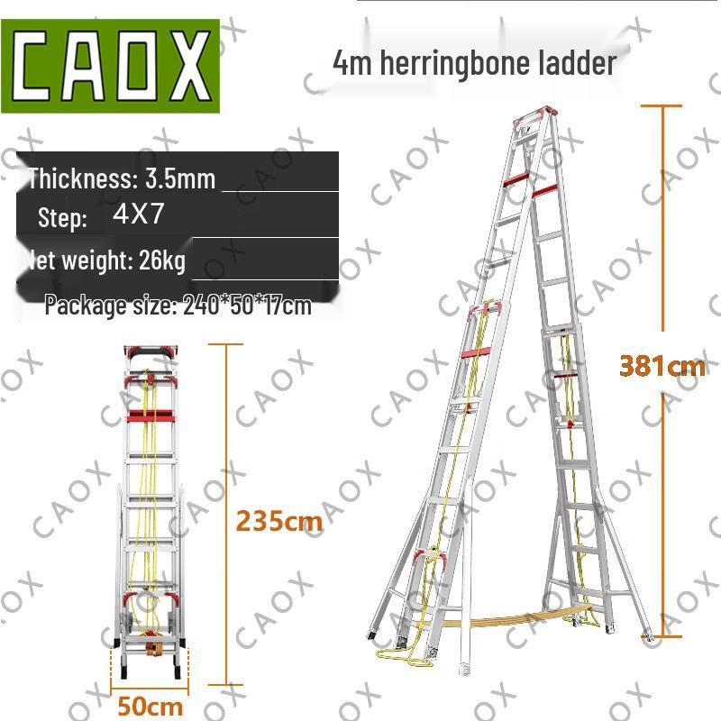 CAOX Telescopic Folding Aluminum Ladder