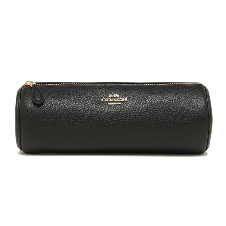 

Новые кожаные косметички-клатчи COACH маленького размера женские черные 79931-IMBLK 21.1*7.6*7.6CM