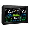 Weather Forecast Station Wireless 7.5 Inch Color Display Multi Functional Indoor Outdoor Thermometer Atomic Clock EU