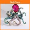 Alloy Octopus Brooch Pin With Water Drip Craft For Women Fashion Accessories