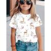 T-shirt da Ragazza Stampa 3D Animali Divertenti 2025 Moda Festival Top a Maniche Corte T-shirt Casual Abbigliamento da Ragazza
