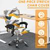 Stretch Printed Office Chair Cover Anti Pilling Machine Washable Computer Chair Slipcover With Zipper for Meeting Room Reception