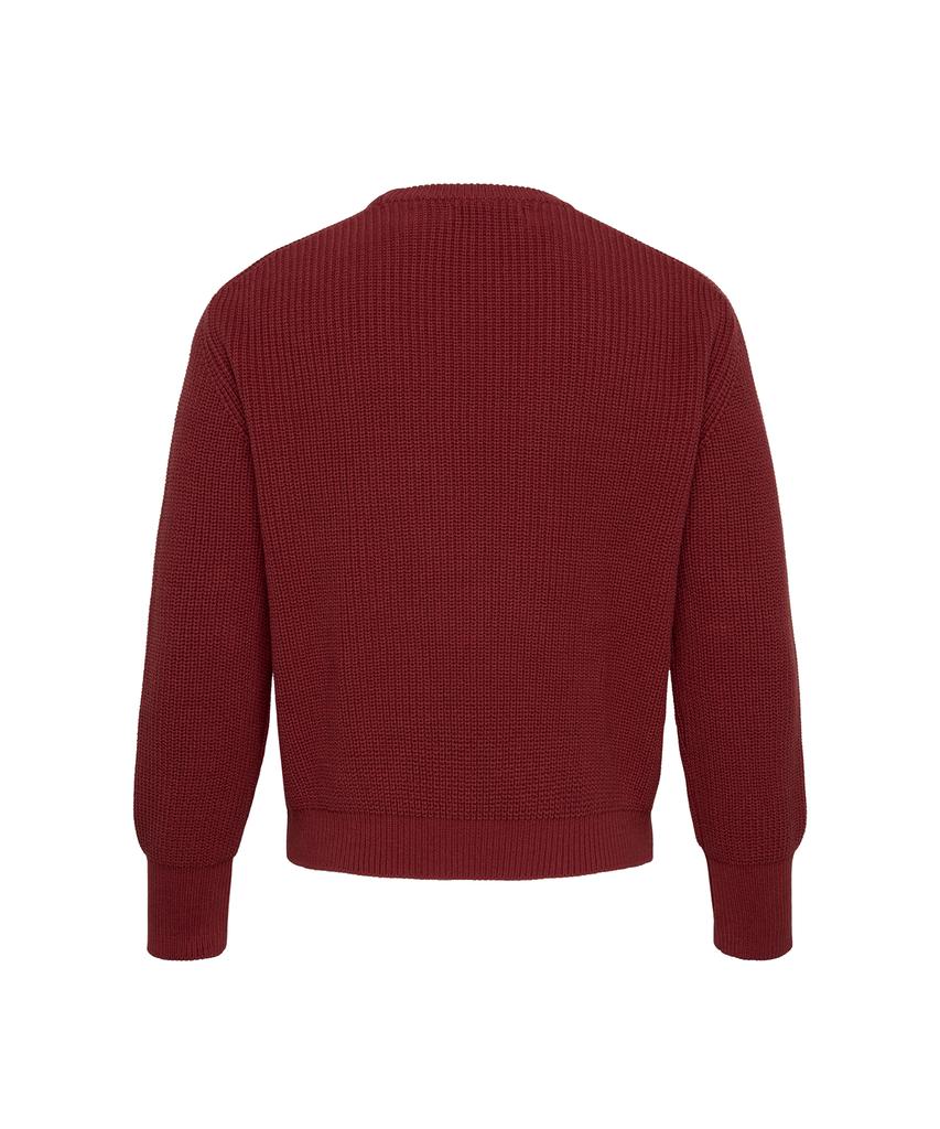 Peullojeulum Burgundy Cotton Pullover