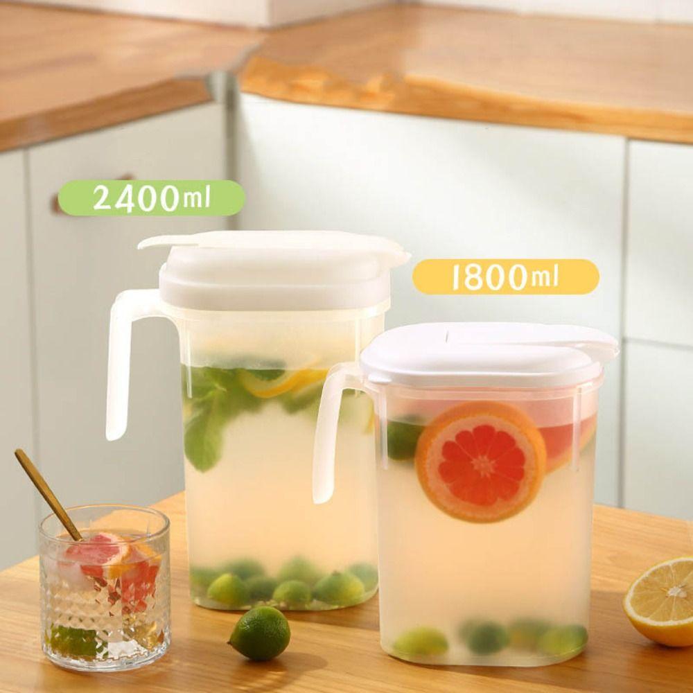 High Temperature Resistance Cold Kettle 1800/2400ml Water Jug Fruit Tea Bucket  Refrigerator