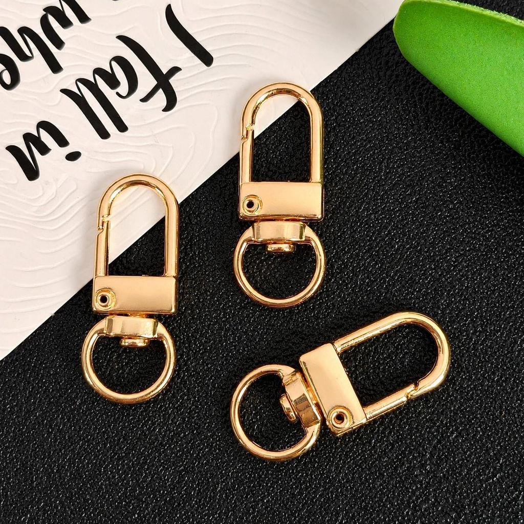 Versatile White Heart Zinc Alloy Keychain Connector with Irregular Shape and Spring Clasp