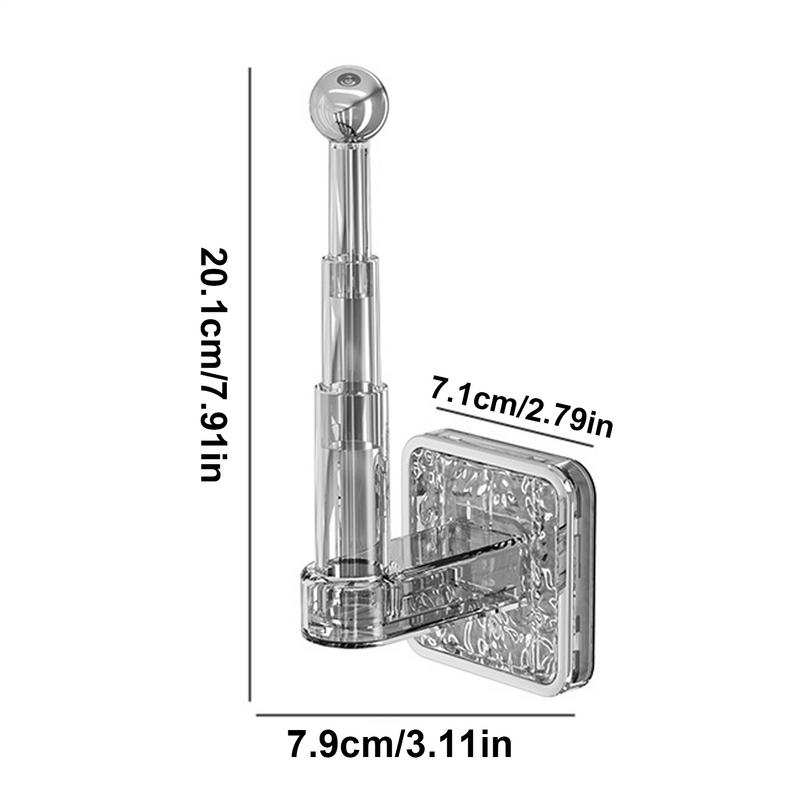 Wall Mounted Storage Rack Retractable Coat Towel Rack Toilet Paper Holder Hanger Multi-Purpose Jacket L-Shaped Telescopic Design