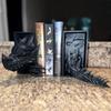 1Pc Gothic Dragon Bookends, 3D Horror Dragon Decorative Bookends, Resin Dragon Bookends, Unique Dragon Bookends, Creative Sculpture Ornaments, Booken