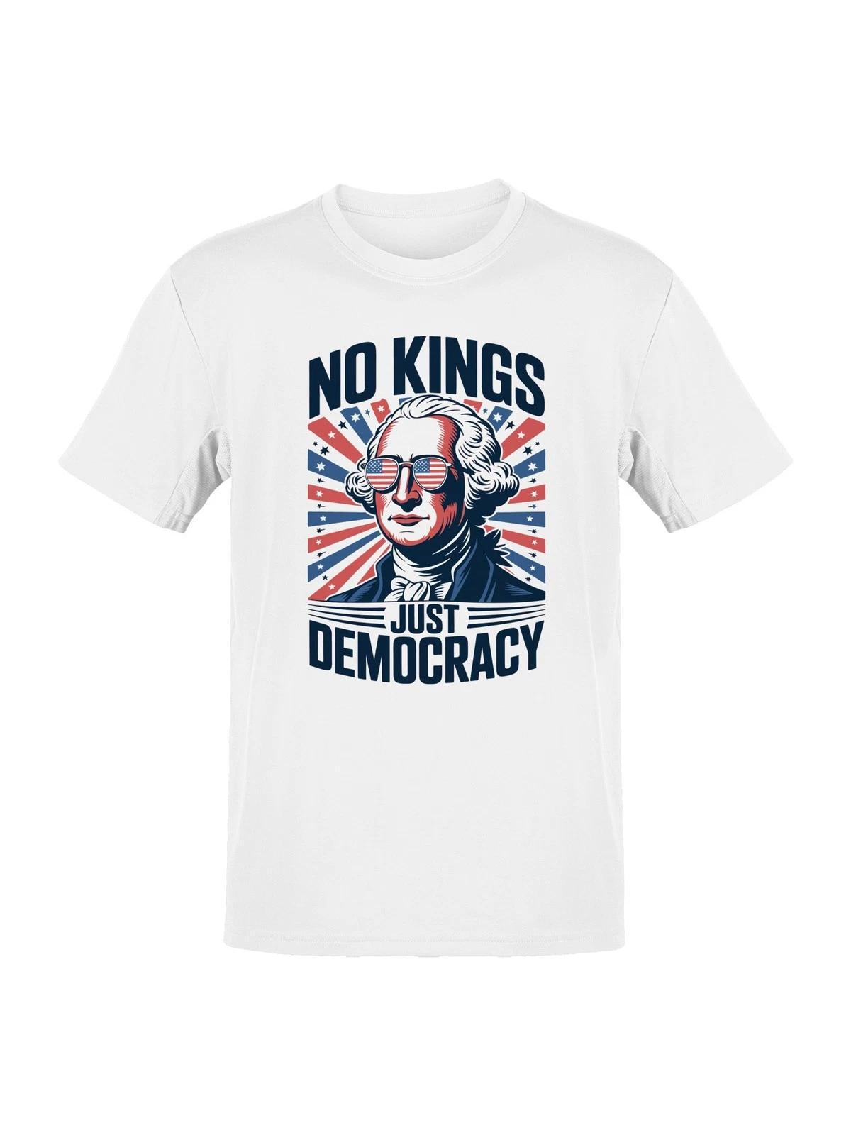 No Kings, Just Democracy Art Men s T-shirt 3XL