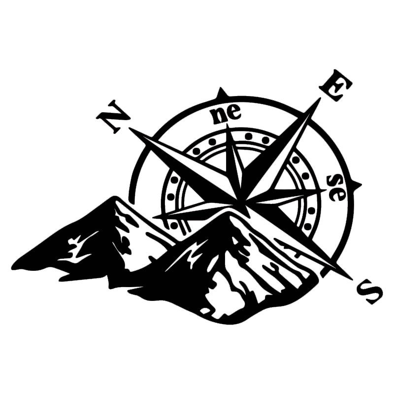 

HungMieh 16,6x12,7 см горный компас автомобильные наклейки забавные виниловые наклейки для стайлинга автомобилей мото-мотоциклы чёрный