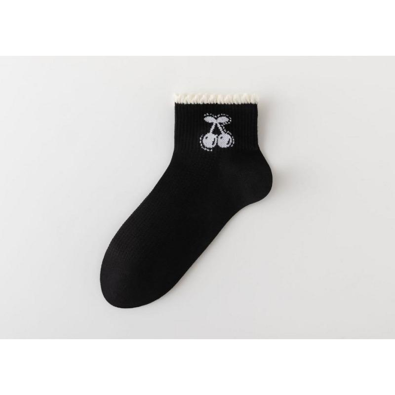 

Тонкие носки на весну и лето для девочек, короткие носки, тренд «Вишенки», милая студентка, с низким верхом, носки-лодочки с мелким вырезом для девочек 1 pair