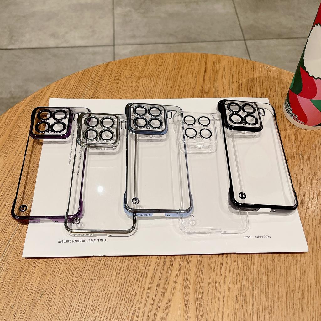 Comes with lens film, suitable for Xiaomi 17ProMax electroplating borderless mobile phone case, Redmi K90 transparent hard sheath