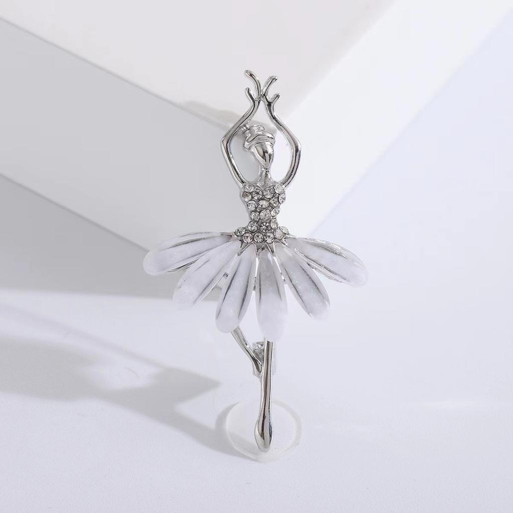 Baroque Luxury Ballerina Design Brooch for Men and Women Jewelry Accessories Wedding Holiday Party Gift