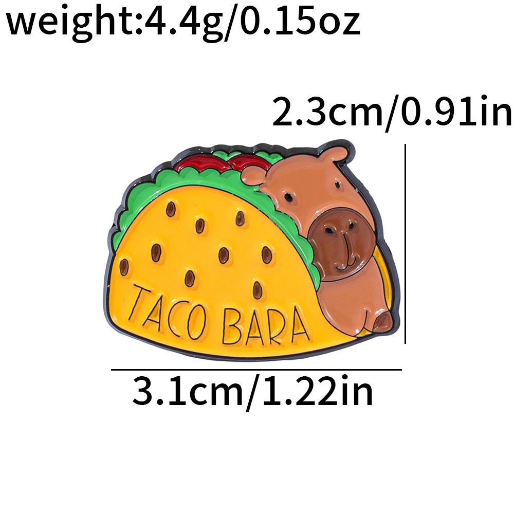 Fun creative personality kapibara metal badge physical shape small capybara alloy brooch