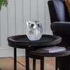 Moderne stilig Lucky Owl Resin kunstfigur (Sølv), 1 stk