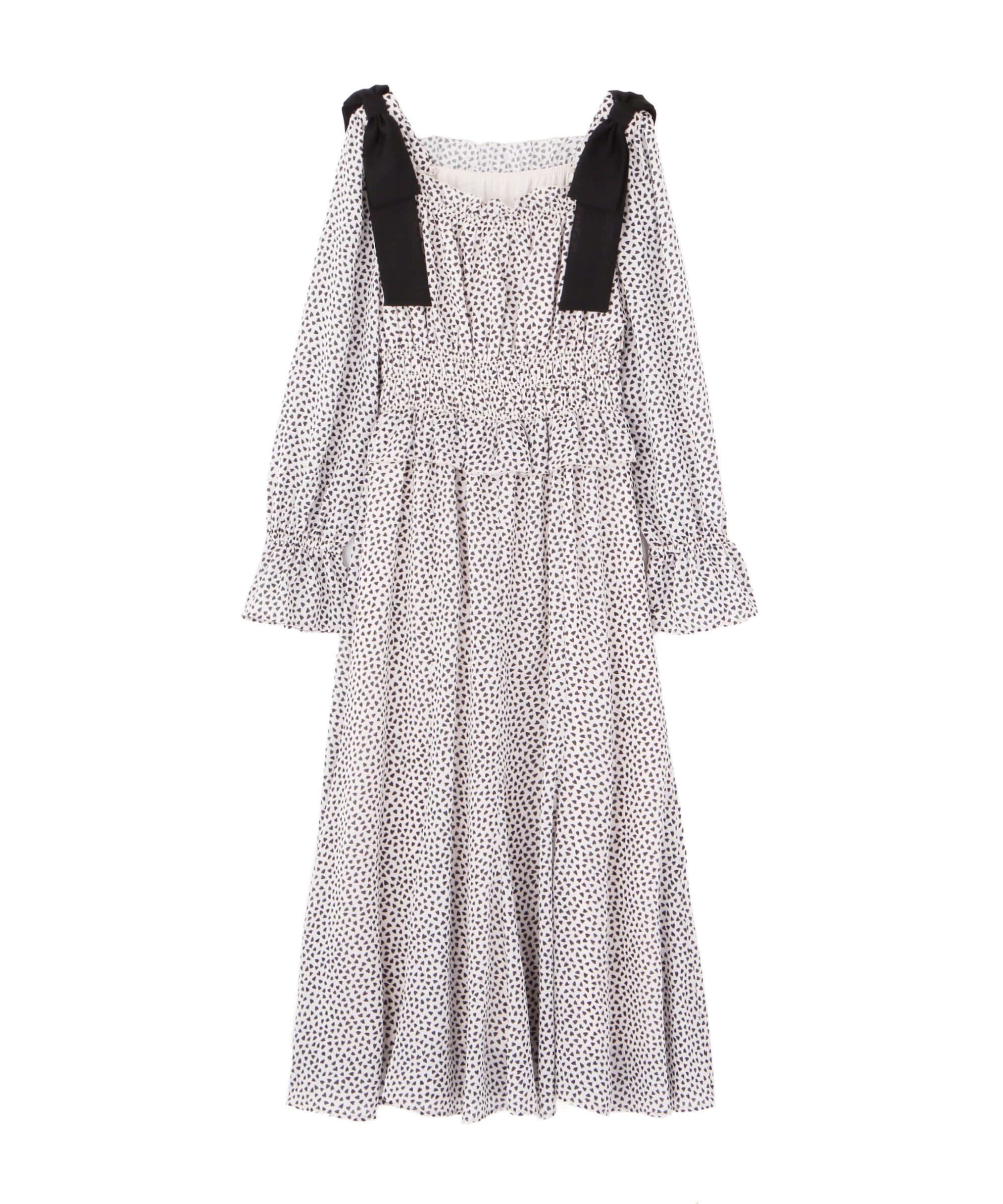 

Jill by Jill Stuart Women s Heart Print Shirred Casual Dress, White