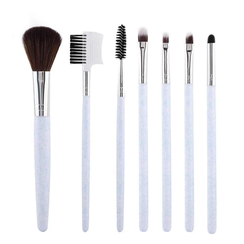 

7Pcs Professional Makeup Brushes Set Eyeshadow Blusher Lip Brush Makeup Tools Kit(Pink)