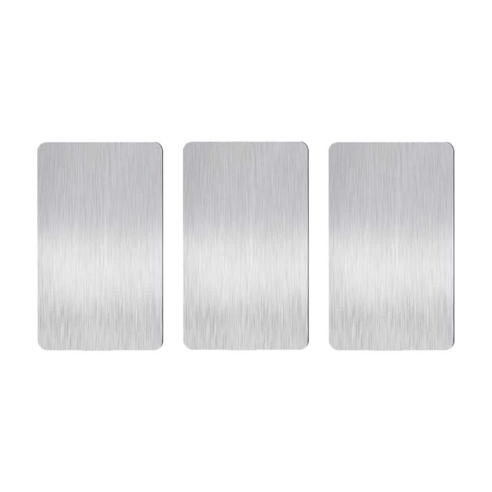 3Pcs Stainless Steel Business Card Blanks Metal Name Cards New Engraving Cards  Brand Promotion 3pcs