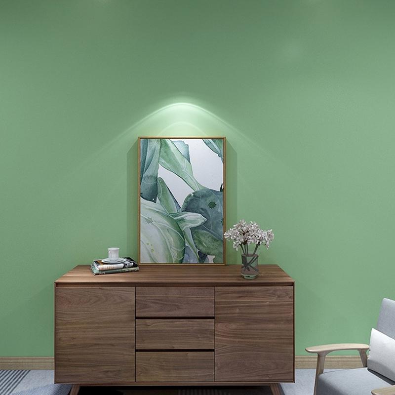 Pure Color Wallpaper PVC Waterproof Moisture-proof Self-adhesive Color of Macaron Wallsticker Furniture Renovation