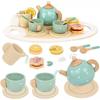Children's Wooden Ice Cream Shop Pretend Play Dessert Set With Realistic Tea Accessories