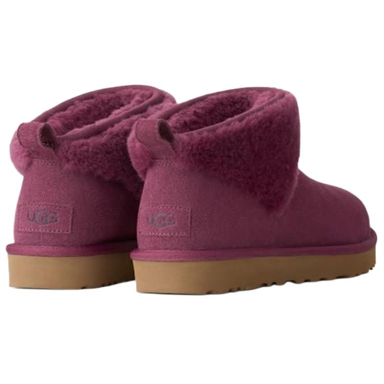 UGG Classic Ultra Mini Suede Warm Versatile Slip-On Snow Boots Women Boots Crimson 1174518-BTMG
