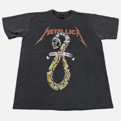 Maglietta vintage anni '90 METALLICA Tour Don't Tread On Me XL Punto singolo REPRINT