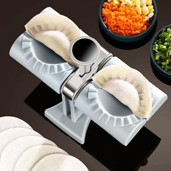 Yousheng Dumpling Maker Hand Press Baking Accessories Plastic Double Head Ravioli Mold for Kitchen
