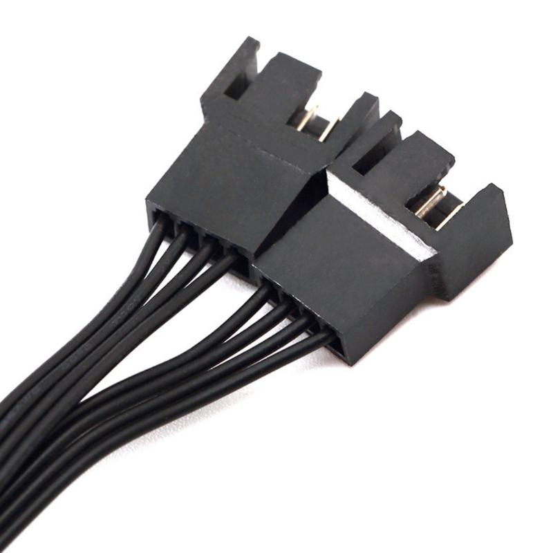 Flexible PVC 2Way Computer Fan Splitter 4Pin Pwms Fan Splitter Cable Thermals Monitoring For Enhances PC System Cooling