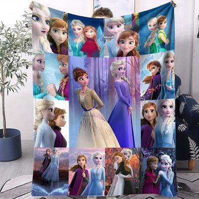 Flanellitekk Külmunud Elsa Anna Olaf Multikas Pehme Visketekk Laste Magamistuba Diivan Väljas Telkimine Jõulukink Sünnipäevakink Igapäevane Kasutus