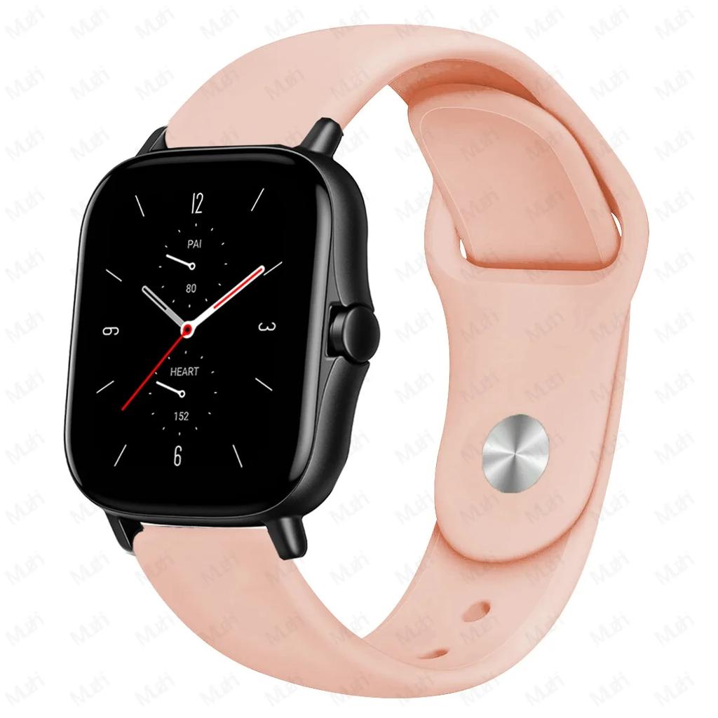 20mm/22mm Silicone Band For Amazfit GTS 4/3/2/2e/2 4 Mini GTR 4/2/3 Pro/47mm/stratos 3/2 Watch Bracelet Correa Amazfit Bip Strap