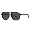 Retro Double Bridges Square Women Sunglasses Shades UV400 Fashion Men Trending Rivets Gradient Sun Glasses