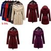 Elegante Cappotto da Donna Giacca Lunga Calda Capospalla Invernale con Design Parka con Cappuccio