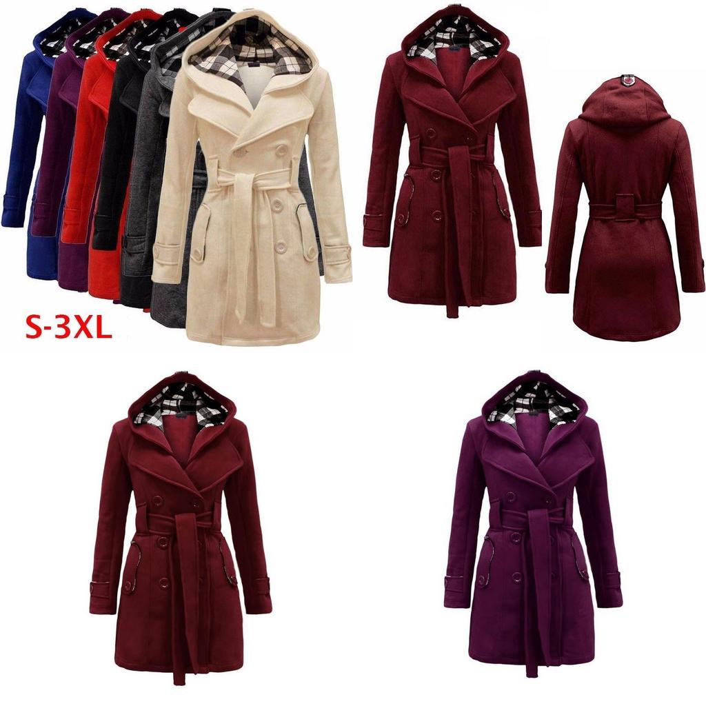 Elegante Cappotto da Donna Giacca Lunga Calda Capospalla Invernale con Design Parka con Cappuccio