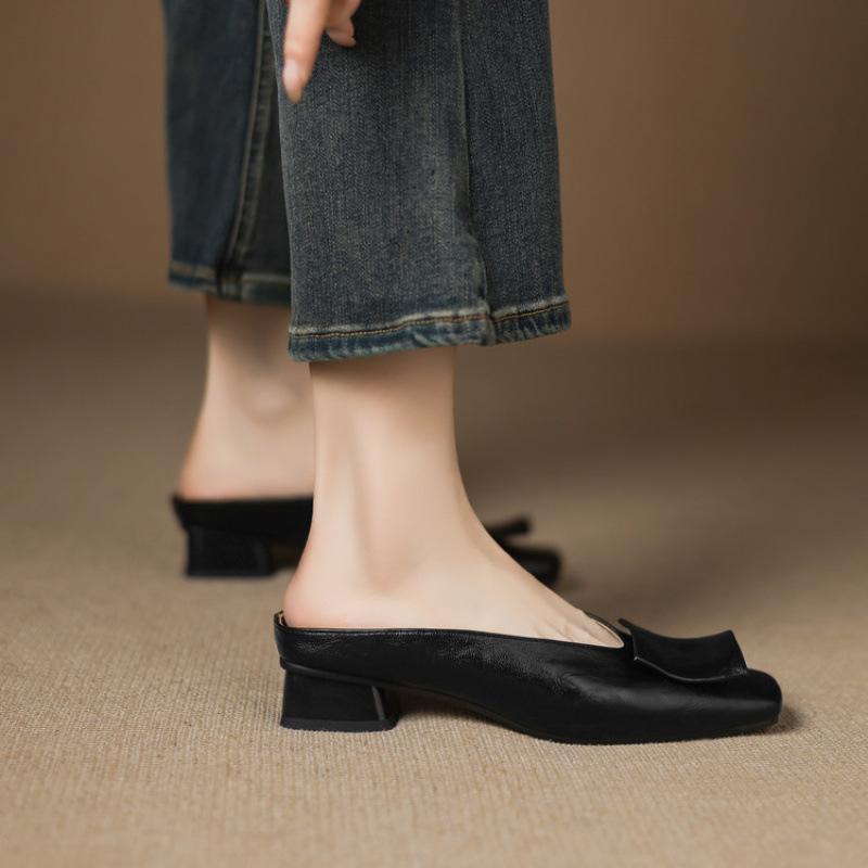 

Summer women s bag head slippers cover feet cool slippers solid color soft sole large size women s shoes new casual flat slippers 43 (customization is not returned or exchanged) чорний