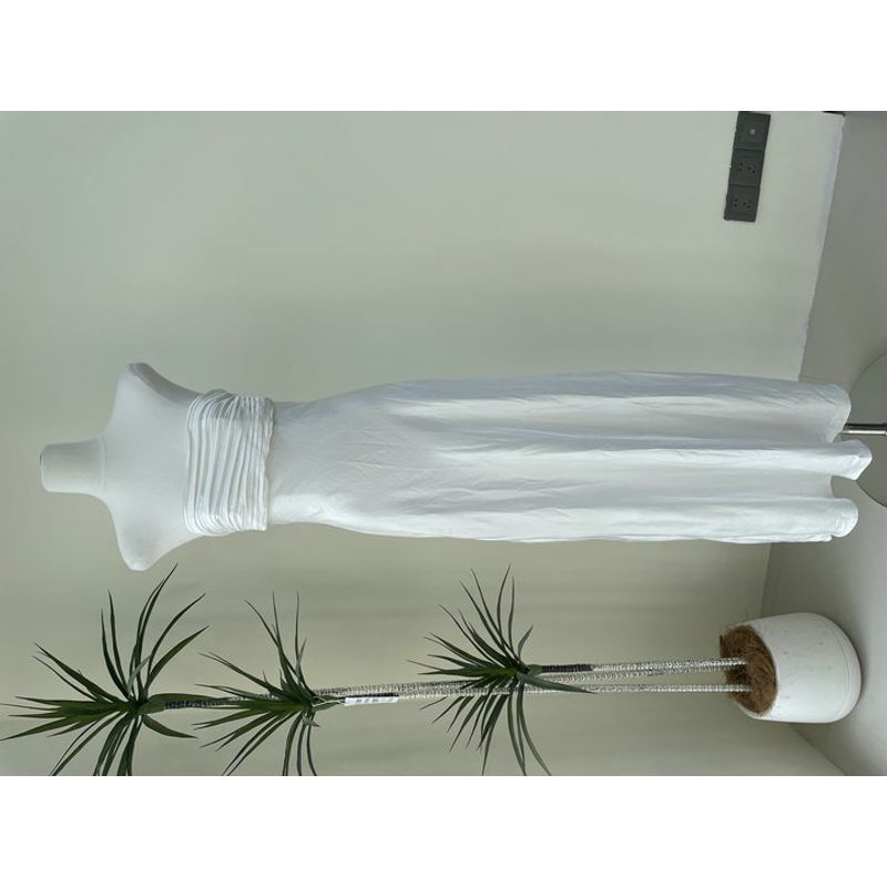 

Summer New Foreign Trade Original Garment Light Color Series Natural Sense French style off-Shoulder Tube Top Long dress Temperament Slim White Dress White 12